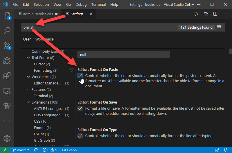 In your VS Code settings enable editor: format on paste.