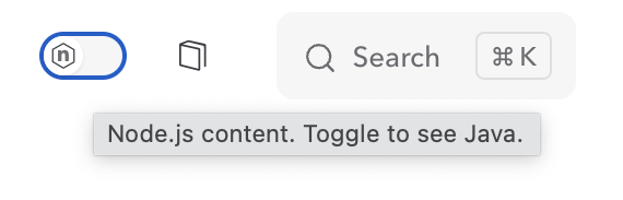 Toggle for languages